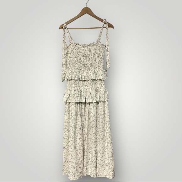 House of Harlow 1960 linen-blend midi dress Sz M - Picture 9 of 12